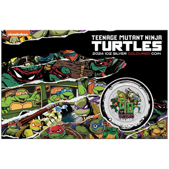 2024 Teenage Mutant Ninja Turtles 40th Anniversary 1oz Silver Coloured Coin