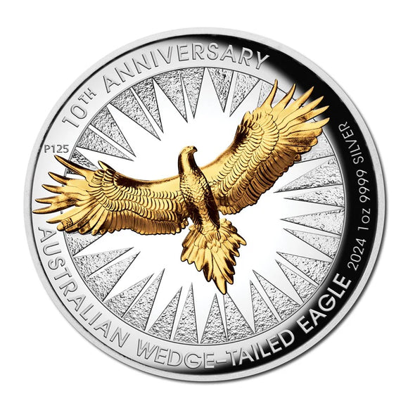 2024 Wedge-Tailed Eagle 1oz Silver Proof High Relief Gilded
