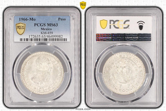 1966-MO Mexico Peso MS63