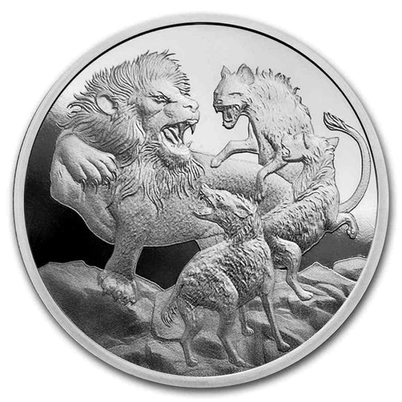 2022 Apex Predators Lion and Hyena 1oz Silver Coin