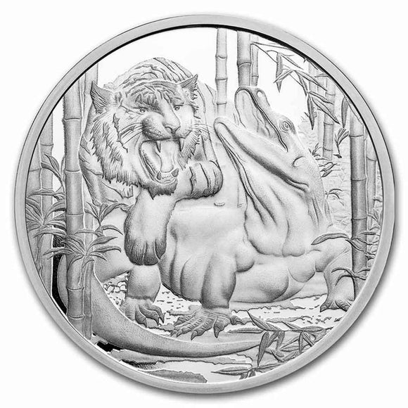 2022 Apex Predators Komodo Dragon and Tiger 1oz Silver Coin