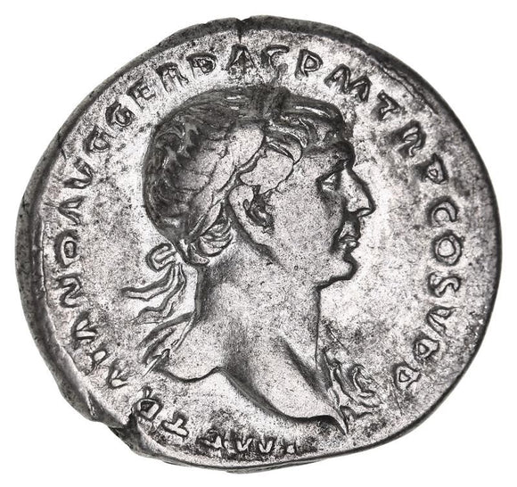 Rome Trajan Silver Denarius 98-117AD aEF