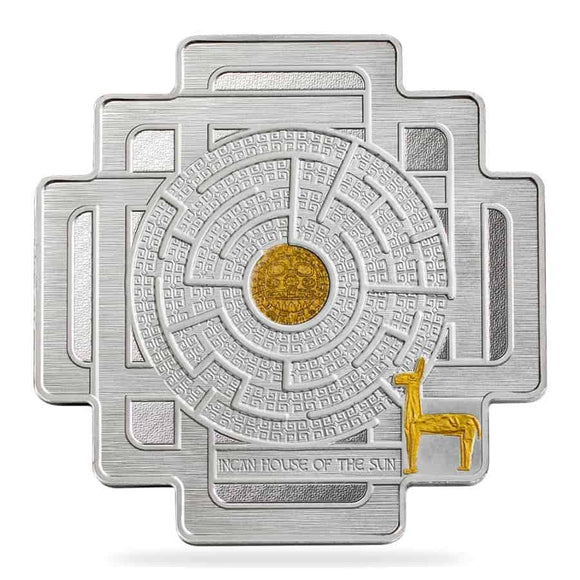 2022 Incan House of Sun Maze 1.5 oz Silver Coin