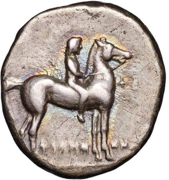 Calabria, Tarentum 325-281BC Silver Didrachm aEF