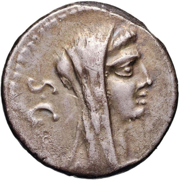 P. Sulpicius Galba 69BC Silver Denarius gVF