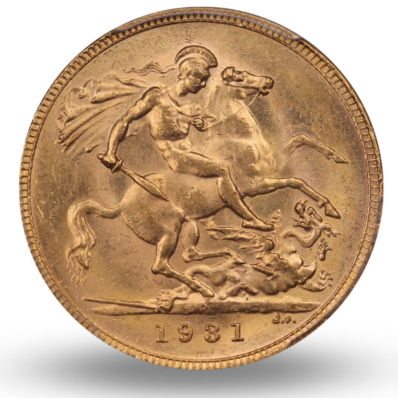 1931 Perth Mint Gold Sovereign MS63