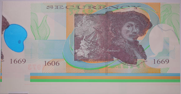 1973 Rembrandt/Picasso Note Printing Australia Test Note