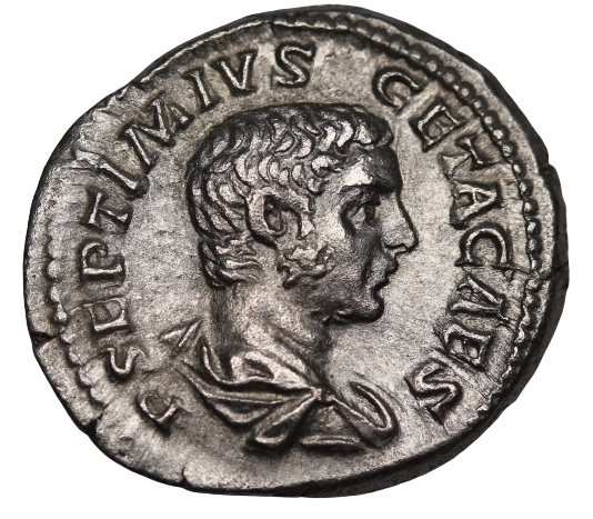 Rome Geta Silver Denarius 209-212AD VF