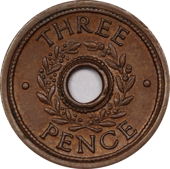 1943 Threepence Internment Token Extremely Fine