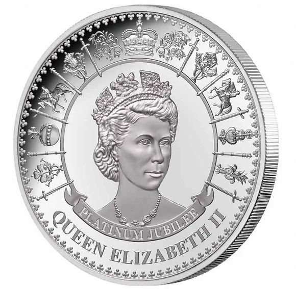 2022 Queen Elizabeth II Platinum Jubilee $5 1oz Silver Proof Coin