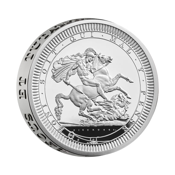 Great Engravers Benedetto Pistrucci St George and the Dragon 2024 UK 2oz Silver Proof Coin