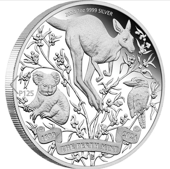 The Perth Mint's 125th Anniversary 2024 1oz Silver Proof Coin