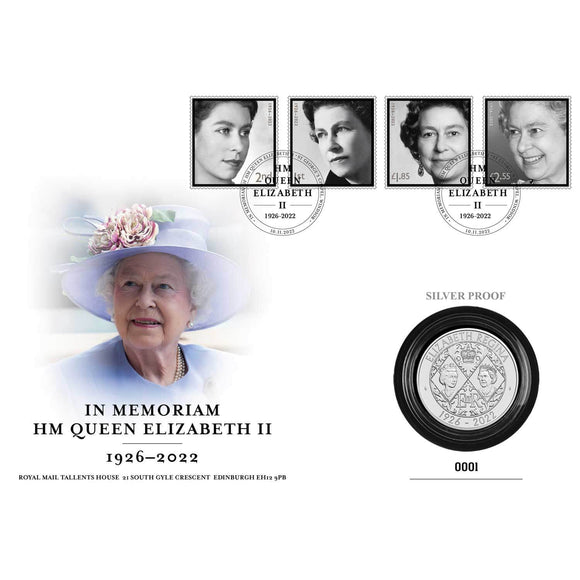 2022 GB Her Majesty Queen Elizabeth II £5 Silver Proof Coin Cover