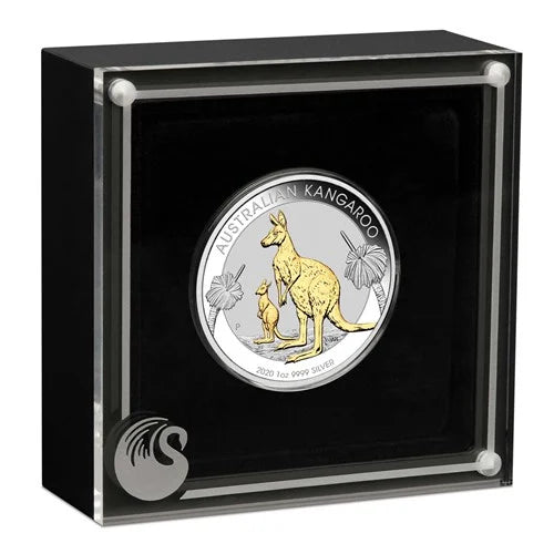 2020 1oz Silver Gilded Kangaroo Coin – Thompsons Coins