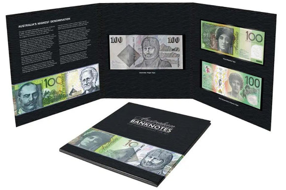 Australian $100 Banknote Type Set Folder