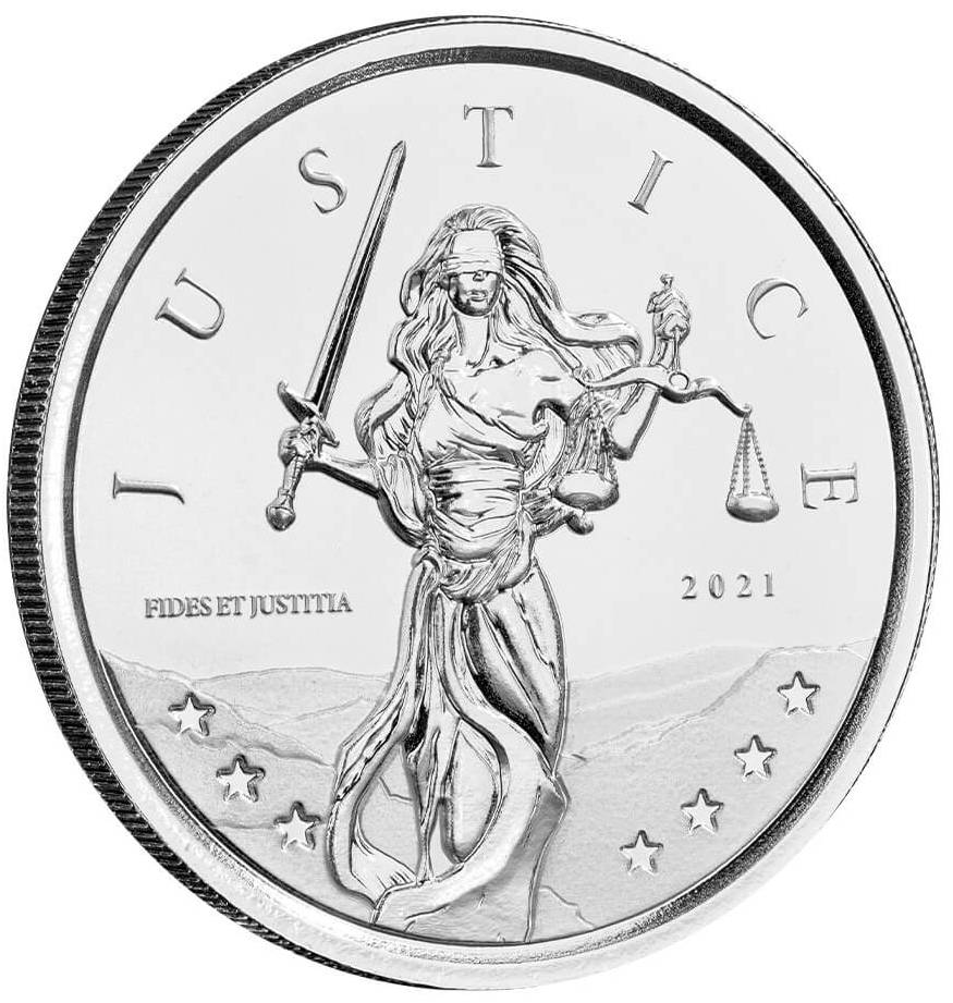 2021 Gibraltar Lady Justice 1oz Silver Coin – Thompsons Coins