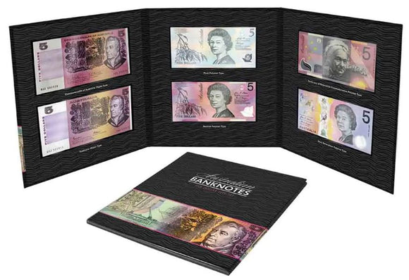 Australian $5 Banknote Type Set Folder