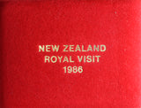 NZ 1986 QEII Royal Visit $1 Silver Coin