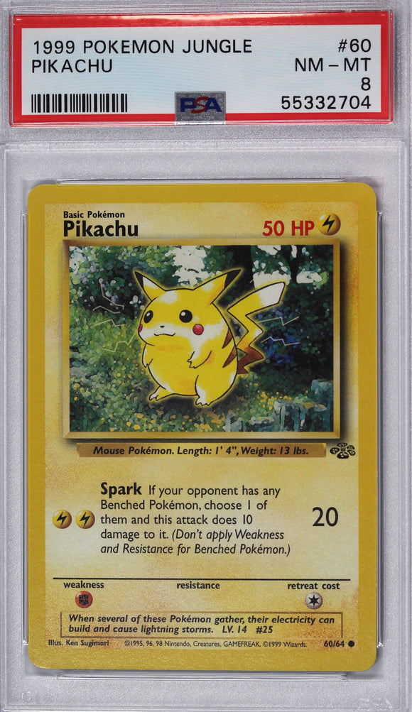 Pikachu 1999 Jungle Set PSA 8 Pokemon Card
