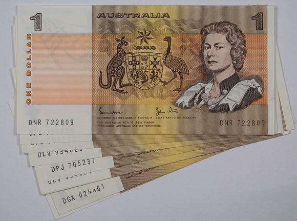 Australian $1 Paper Banknote Circulated
