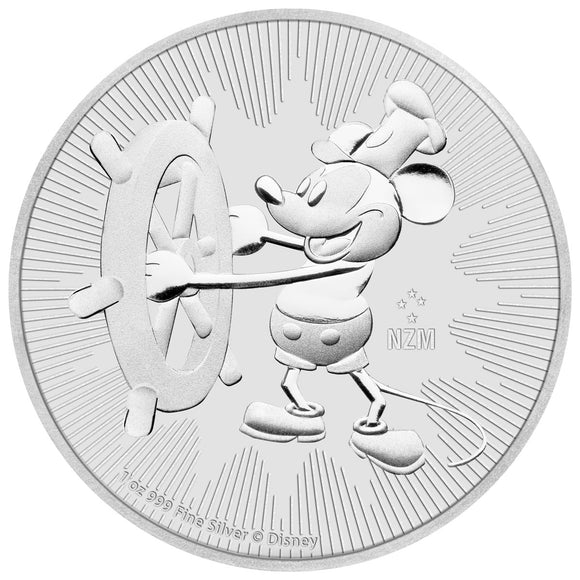 2017 Disney Classics - Mickey Mouse Steamboat Willie 1 oz Silver Coin