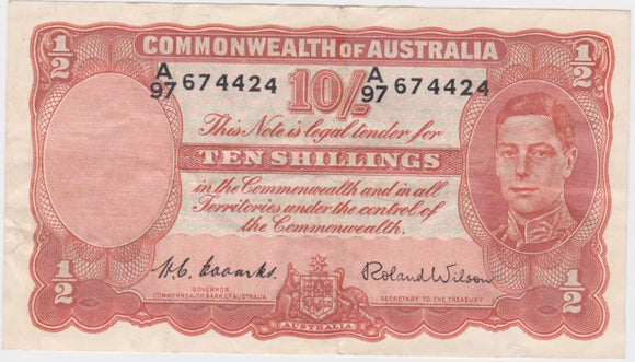 Ten Shillings 1952 Coombs/Wilson Fine