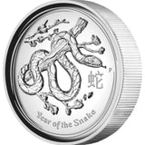 2013 $1 Lunar Year of The Snake 1oz Silver High Relief Proof Coin