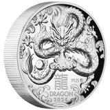 2024 Year of the Dragon 1oz Silver Proof High Relief Coin