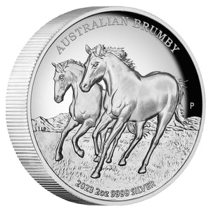 2023 Australian Brumby 2oz Silver High Relief Proof Coin