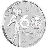 Pink Panther 60th Anniversary 2024 1oz Silver Coin in Card