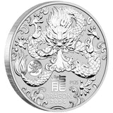 2024 Year of the Dragon 1oz Silver Bullion Coin with Dragon Privy Mark