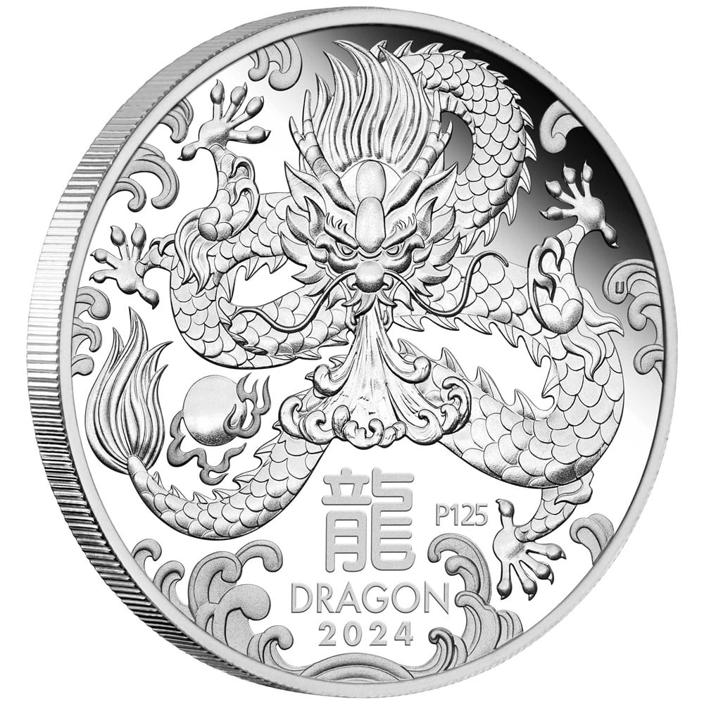 2024 Year of the Dragon 1/2oz Silver Proof Coin Thompsons Coins