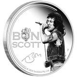 Bon Scott 2024 1oz Silver Proof Coloured Coin