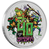 2024 Teenage Mutant Ninja Turtles 40th Anniversary 1oz Silver Coloured Coin