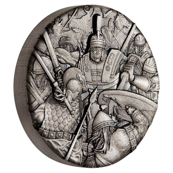 2018 Warfare - Roman Legion 2oz Silver Antiqued High Relief