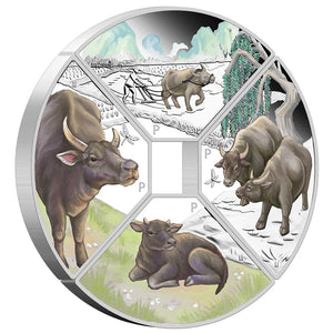 Year of the Ox Quadrant 2021 1oz Silver Proof Four-Coin Set