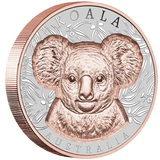 2025 Native Impressions - 1oz Silver Super Incused Rose Gold Koala Coin