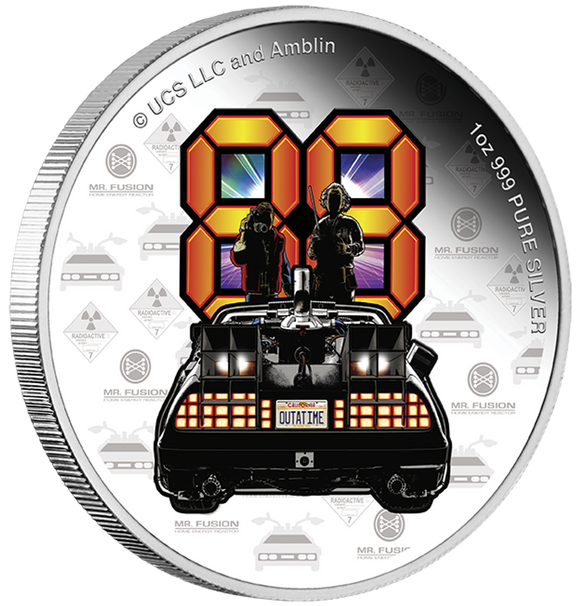 2025 BACK TO THE FUTURE 40th Anniversary 1oz Silver Proof Coin