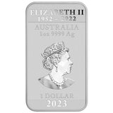 2023 Rectangular Dragon 1oz Silver