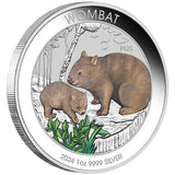 Australian Wombat 2024 1oz Silver Coloured Coin in Card