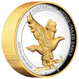 Australian Wedge-tailed Eagle 2023 5oz Silver Proof High Relief Gilded Coin