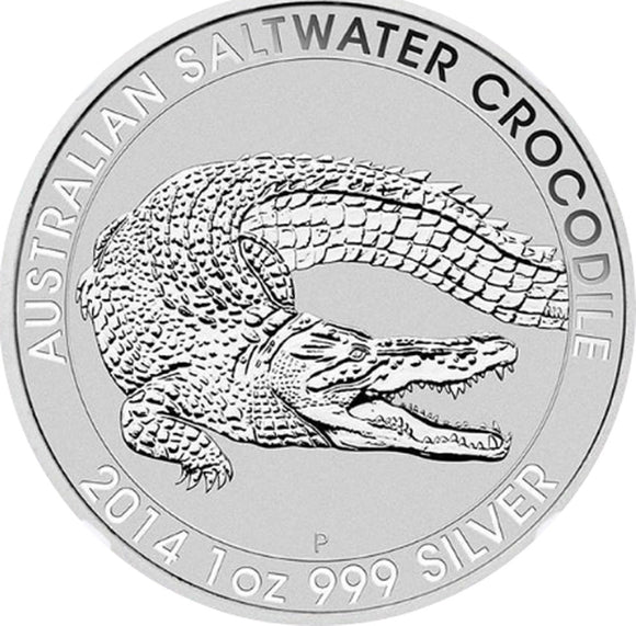2014 Saltwater Crocodile 1oz Silver Coin