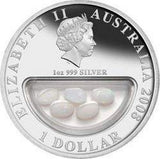 2008 $1 Treasures of Australia Opals 1oz Silver Proof Coin