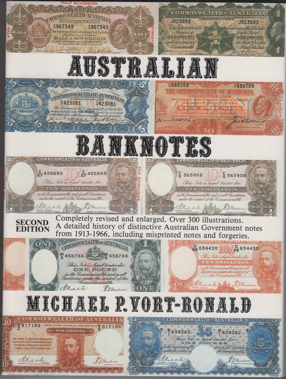 Australian Banknotes Book (2nd Edition) Softcover By Mick Vort-Ronald