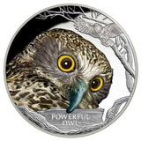 2018 $1 Endangered and Extinct Powerful Owl 1oz Silver Coloured Proof Coin