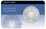 Australia's Volunteers 2003 50c Cu-Ni Coin Pack