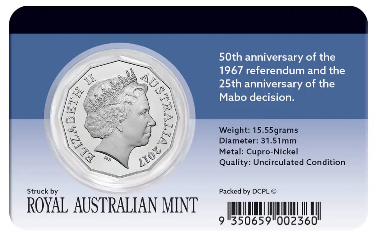 Referendum 50th Anniversary & Mabo 25th Anniversary 2017 50c Pride & P ...