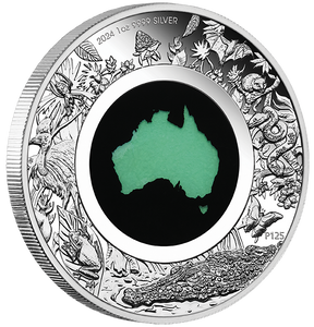 Great Southern Land 2024 1oz Silver Proof Chrysoprase Coin