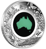 Great Southern Land 2024 1oz Silver Proof Chrysoprase Coin