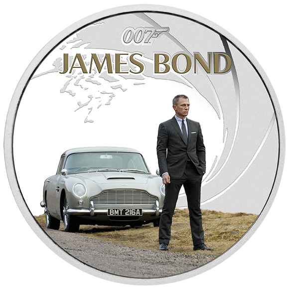 James Bond Daniel Craig 2024 1oz Silver Proof Coloured Coin